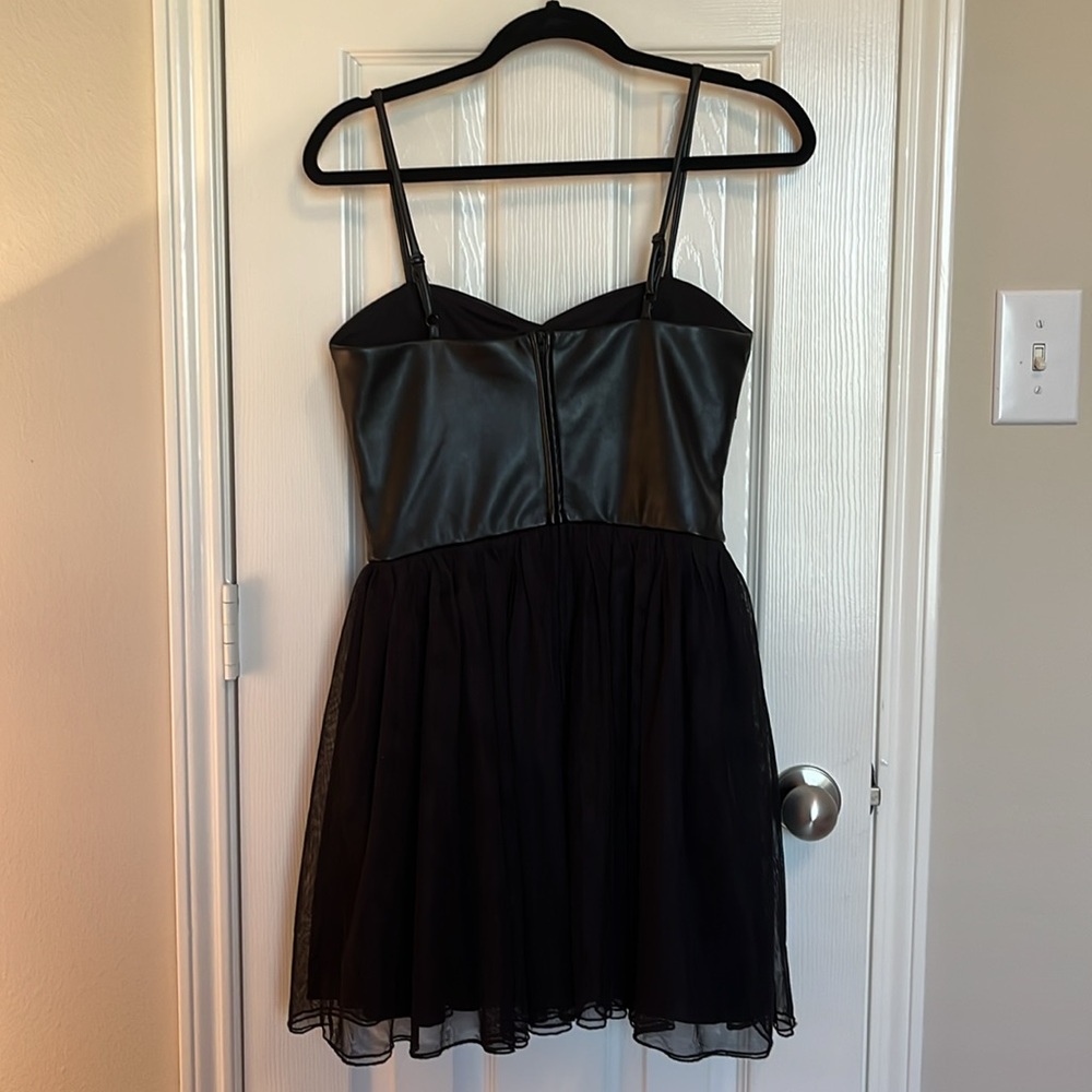 NWT Speechless Faux Leather Tulle Dress - Picture 4 of 9